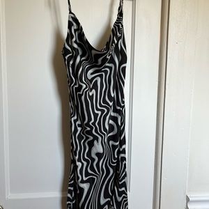 Black zebra print dress from ZARA